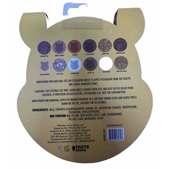 New Disney - Winnie The Pooh - 12 Eyeshadow Palette With Mirror - 0.56 oz - Picture 2 of 3